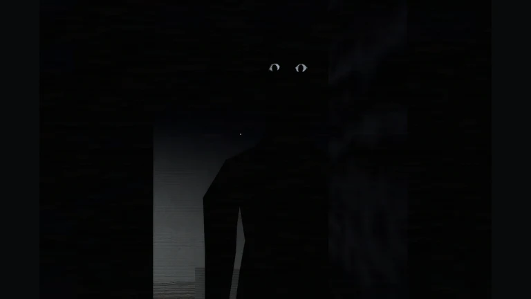 MONOCHROME official Roblox image showing the Watcher in a dark corridor